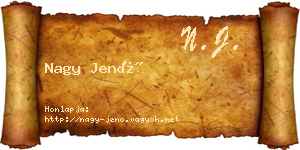 Nagy Jenő névjegykártya